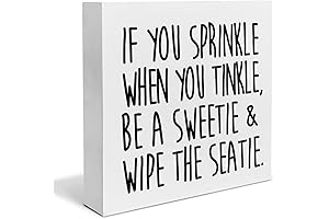 Rustic Bathroom Sign – If You Sprinkle When You Tinkle – Funny...