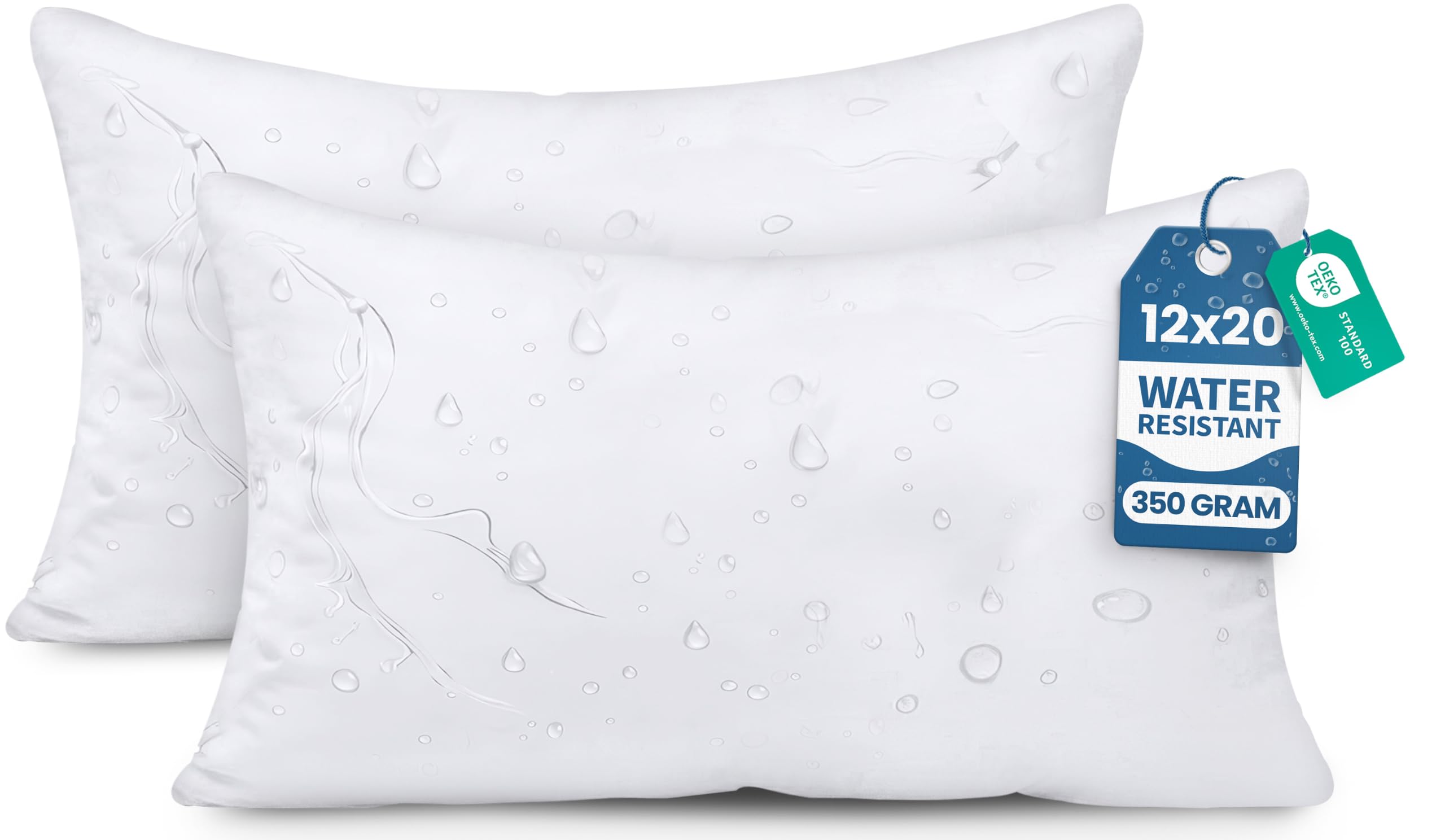 Utopia Bedding 12x20 Outdoor Pillows, Water Resistant Throw Pillows, 2-Pack