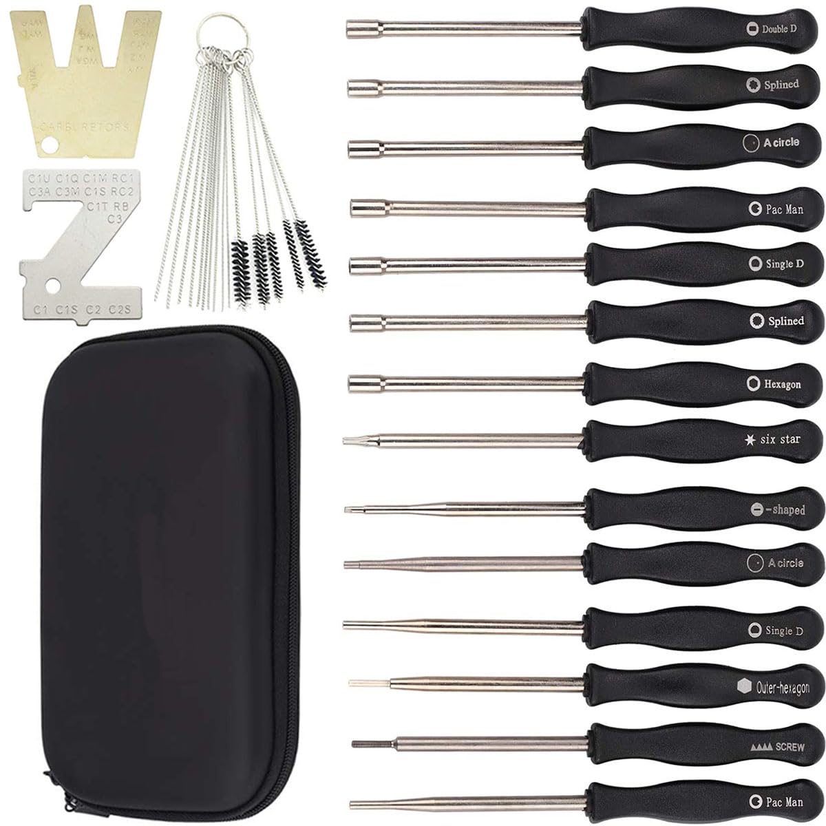 ZAMDOE Herramienta de Ajuste del carburador Kit de Ajuste del Destornillador para carburador de Motor pequeño de 2 Tiempos para Poulan para Husqvarna para STIHL para Echo Trimmer Weedeater