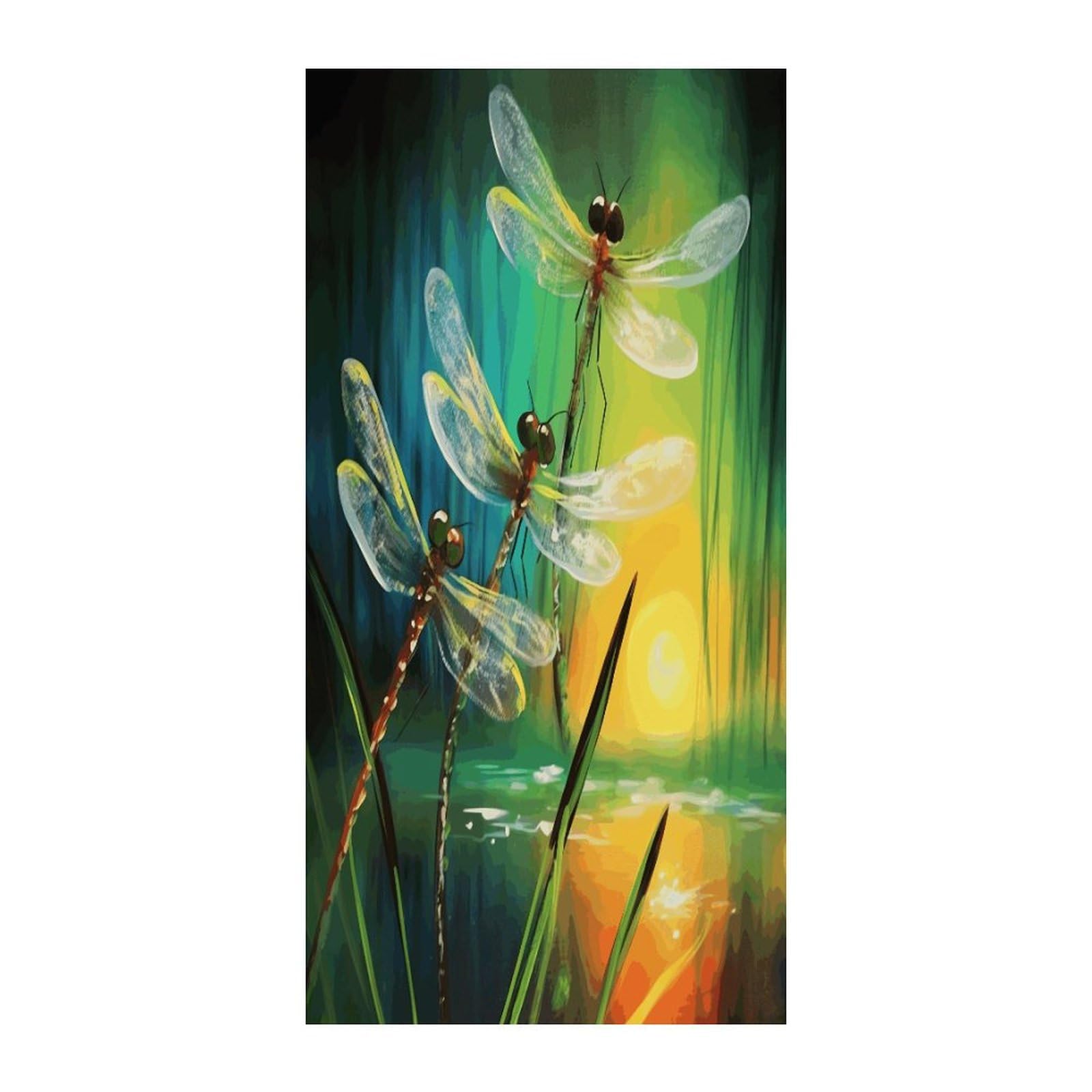 Fekiloot Style Dancing With Dragonflies Door Curtain Room Divider Curtains