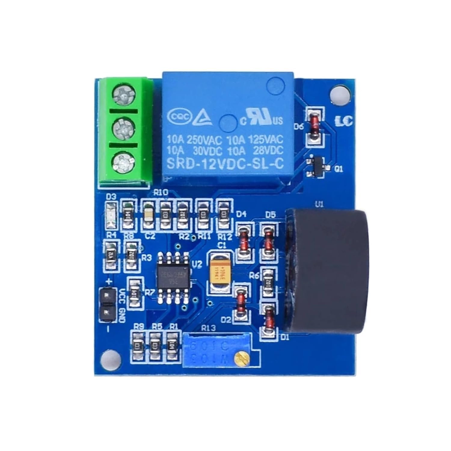 Relay Module PLC DC12V 0-5A overcurrent Protection Sensor Module AC Current Detection Sensor Relay Switching Signal Output