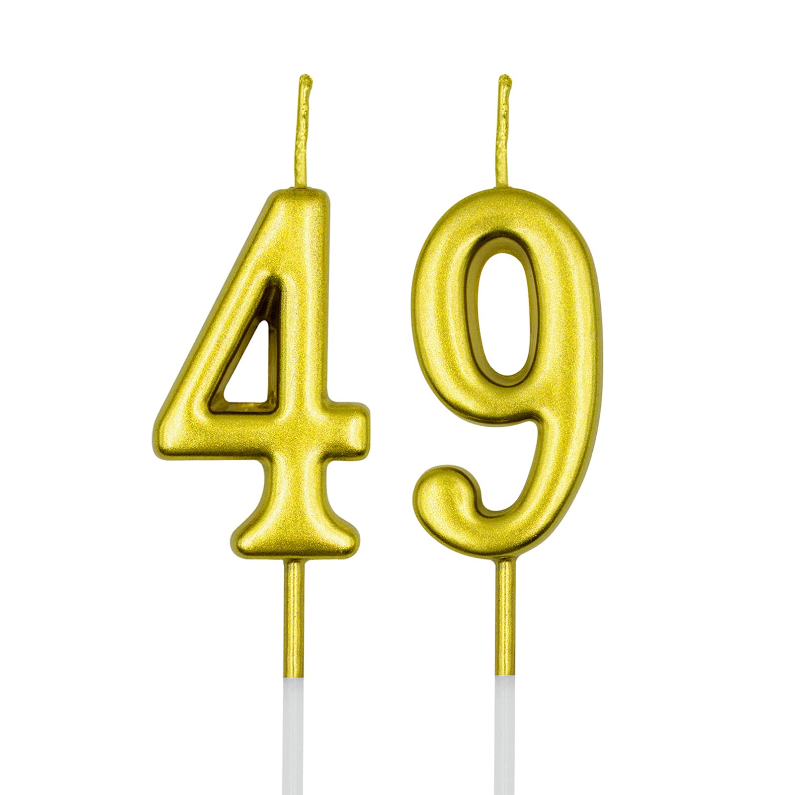 バースデーキャンドル Amazon.co.jp: MAGJUCHE ゴールド 49歳の誕生日 数字 キャンドル 49番