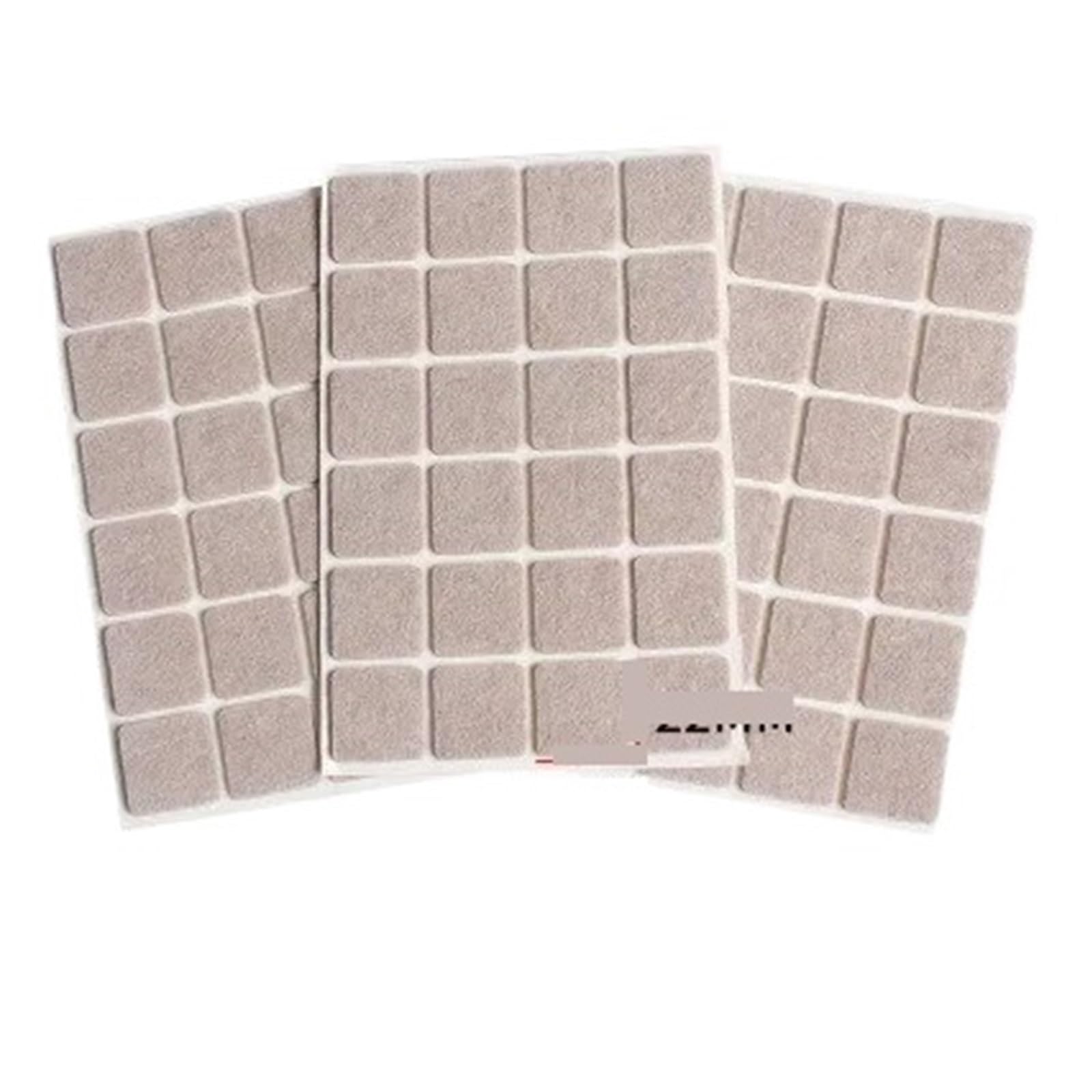 Self Adhesive Floor Protector Pad, Felt Chair Leg Pads 3-5mm Thick Non-Slip Self-Adhesive Mute Floor Scratch(3.0mm-Square-72Pcs)