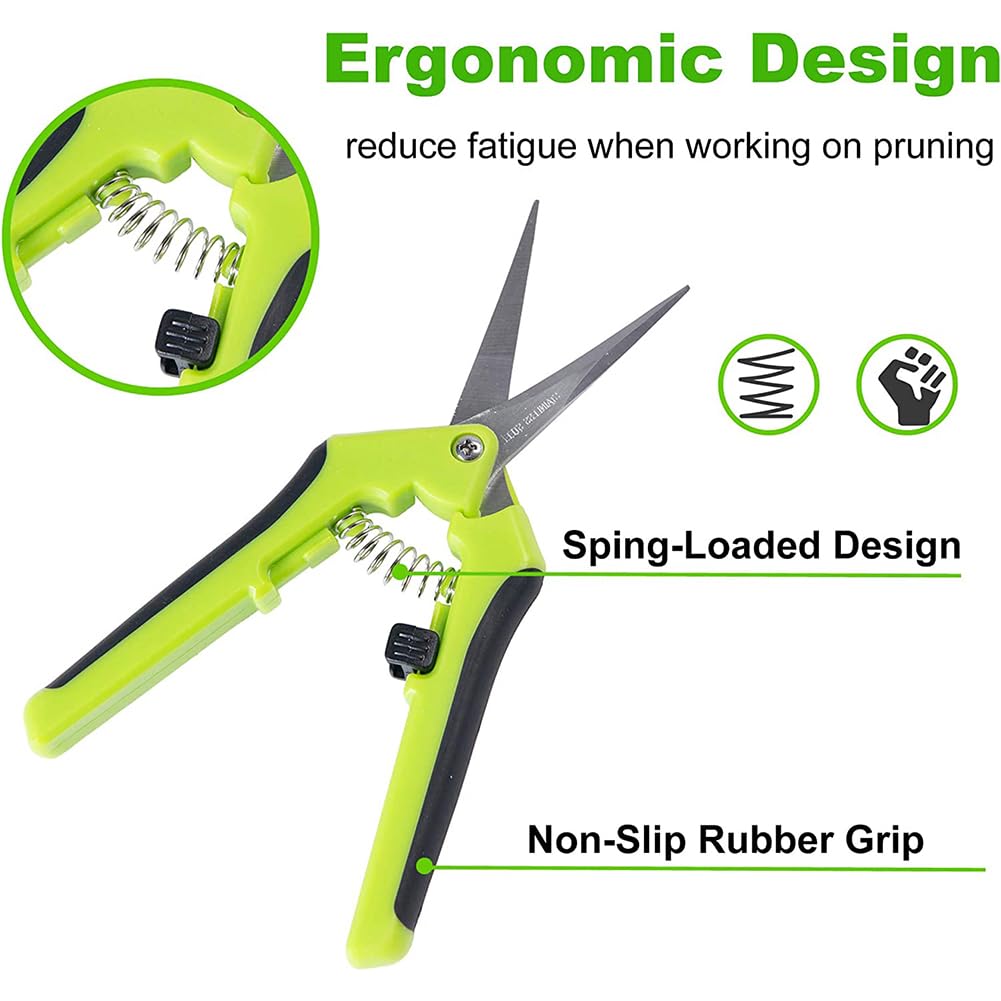 Rosen Pflanzenschere,Gebogene Klinge,Trimmerschere Bypass,Microtip Gartenschere,Hand Gartenschere,Blumenschere,Ernteschere,Zweigschere,Leseschere,Astschere,Rosenschere,1PC,Kiuiom