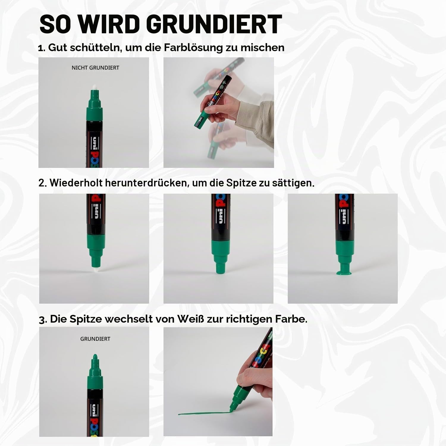 Posca Sticker, Metall, 20 Stifte, Graffiti, 1MC/3M/5M, verschiedene Farben