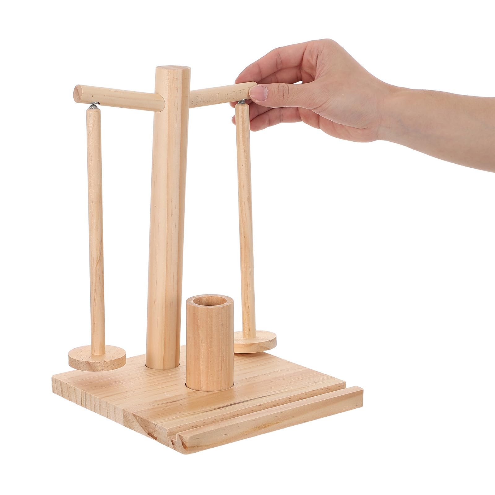 WATIIFUFU Supporto in Legno per Filato, Avvolgitore Manuale da Tavolo