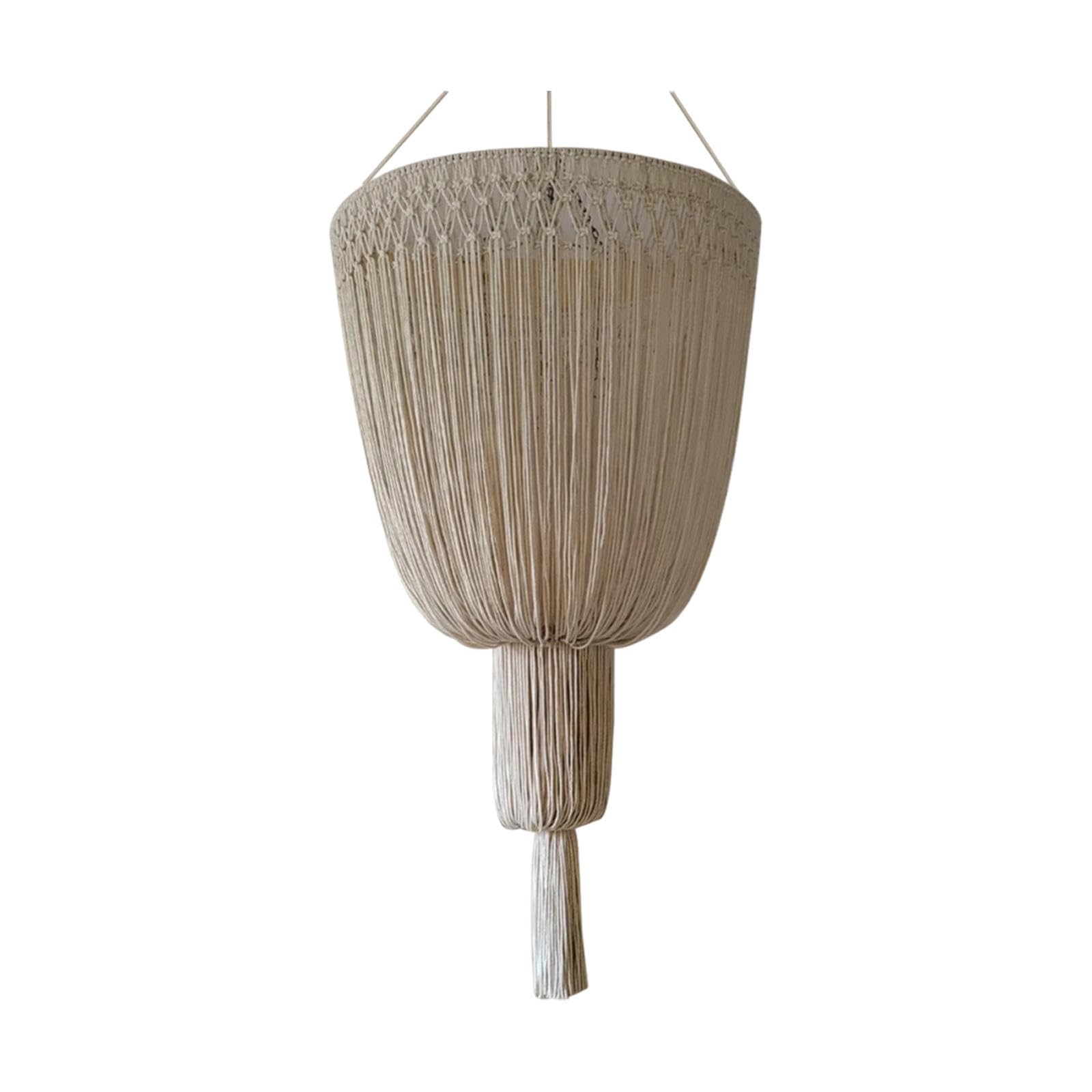 Woven Lampshade Boho Macrame Ceiling Lamp Shade for Living Room Bedroom Cafe Style B|Home & Garden | Lamps, Lighting & Ceiling Fans | Lamp Shades| Lamp Shades-image-0