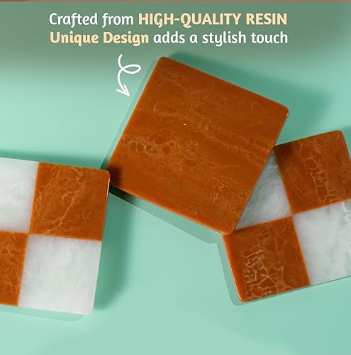 Miniatura 7 de Folkulture Juego de 4 posavasos bohemios (4 pulgadas) para mesa de café, posavasos hechos a mano para bebidas, bonitos posavasos impermeables para