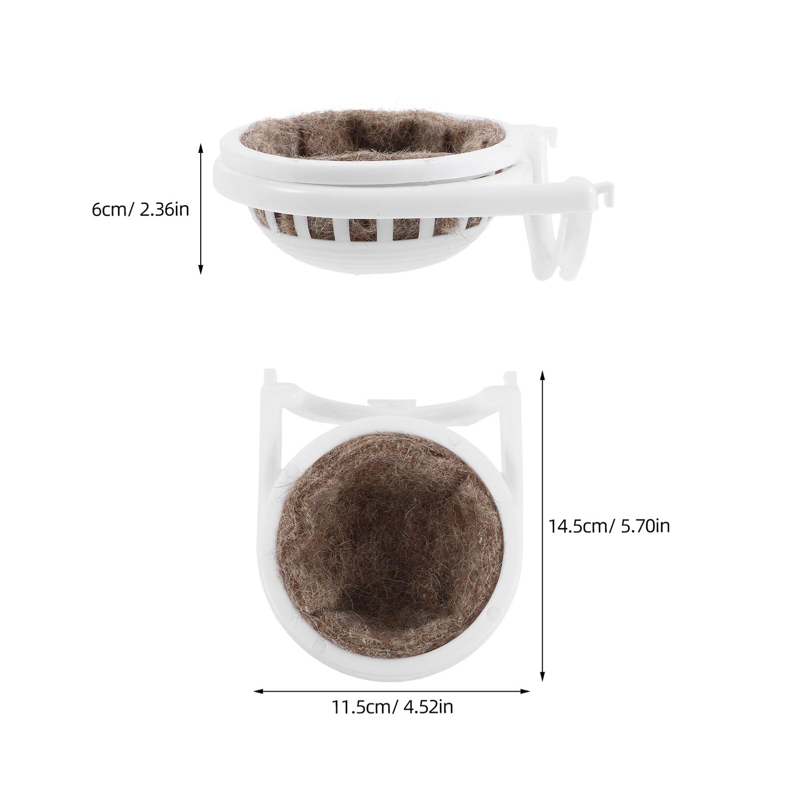 2 Piezas Nido de Cría de Plástico para Jaulas de Pájaros Pequeños, Caja Nido para Incubación y Puesta de Huevos, Compatible Periquitos, Loros y Canarios, Fácil Limpieza,
