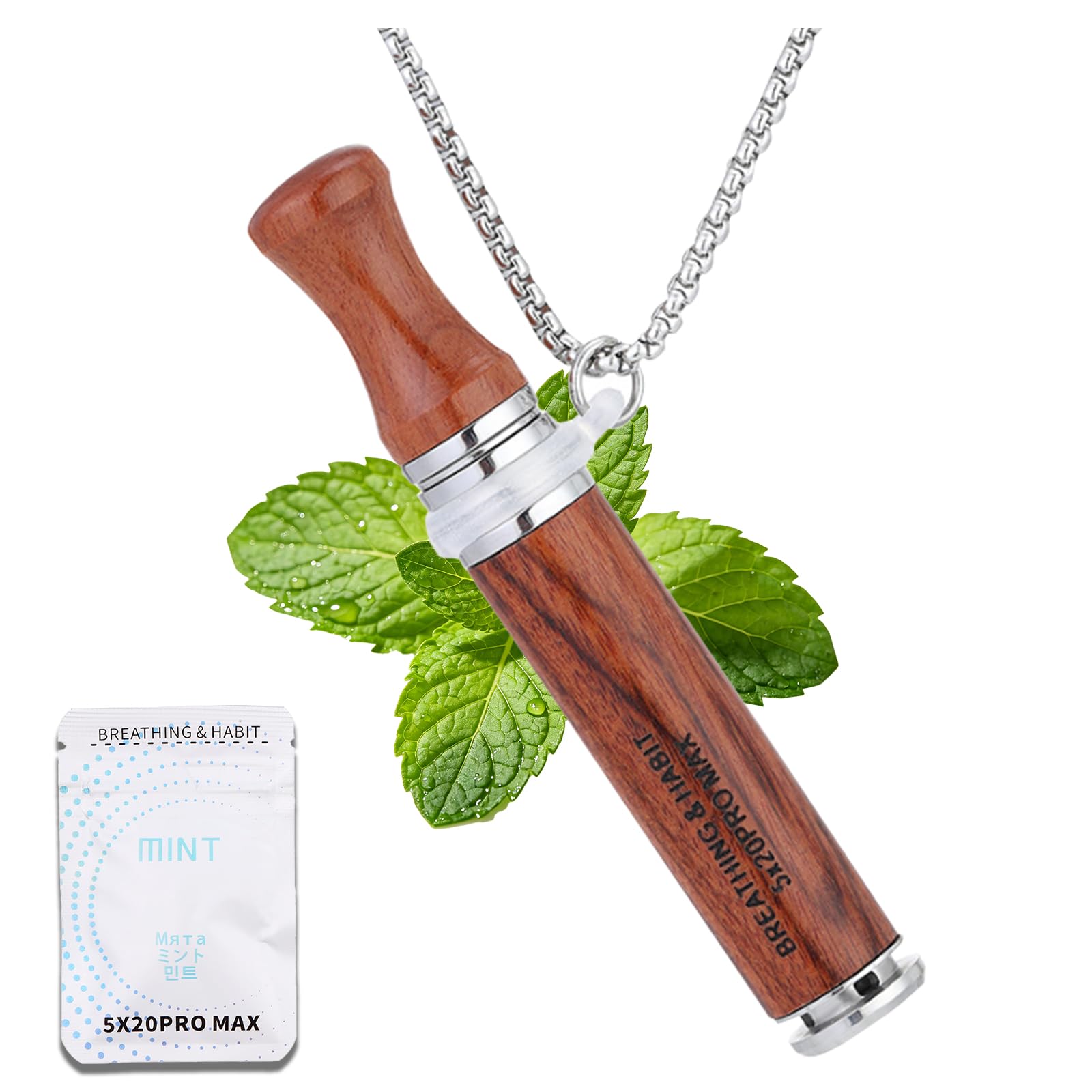 Pezzo Collana di Respirazione,Perfetta per la Meditazione e l'Esercizio Respiratorio Collana di Respirazione per Lo Stress, Unisex