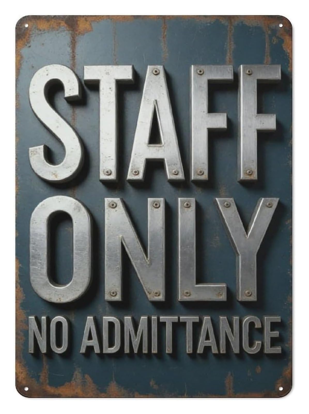 NWPNLXEA Retro Staff Only Authorized Personnel Metal Tin Sign 8x12 Inch Factory Warning Plaque For Workshop Warehouse Basement Shed 8 X 12 inch