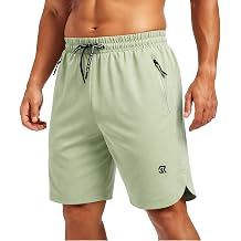 Herren Sport Shorts Leicht Laufshorts mit Rei verschlusstasche Schnell Trocknend Trainingsshorts mit Elastischem Bund Fitness Jogging Kurze Sporthose