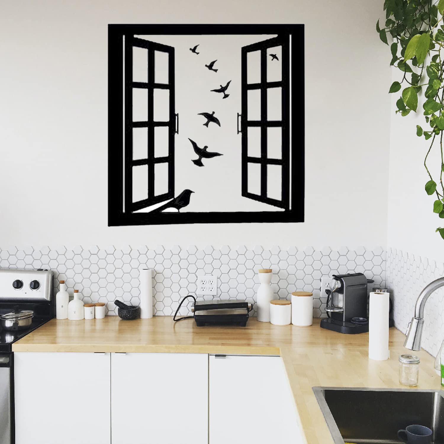 マンゴーウッド　LAND 壁掛け　飛ぶ鳥の彫刻 Amazon.co.jp: 止まり木に止まるカラス 壁掛け彫刻 鳥自然オブジェ