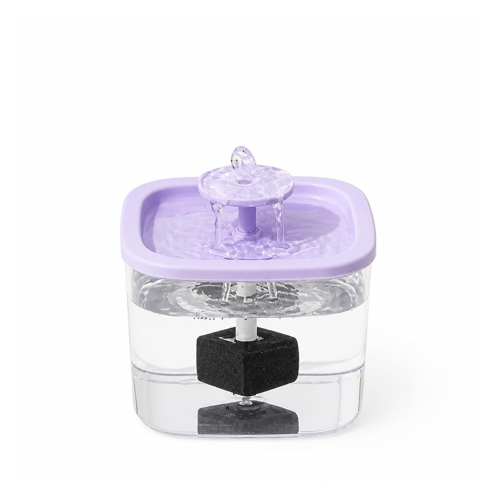 Dispensador de agua automático para mascotas transparente fuente para beber de 1000 ml
