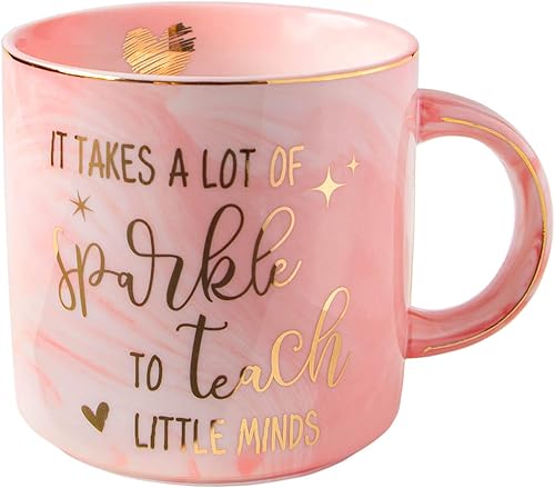 VILIGHT Taza de agradecimiento para profesores de preescolar regalos para mujeres se necesita un montón de destellos para enseñar a las pequeñas