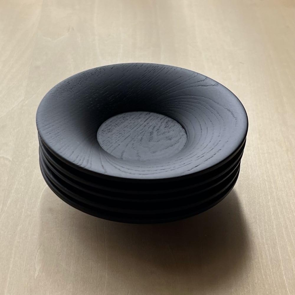 Amazon.co.jp: 風景ドットコム けやき 欅 天然木 茶托 5枚組 日本製