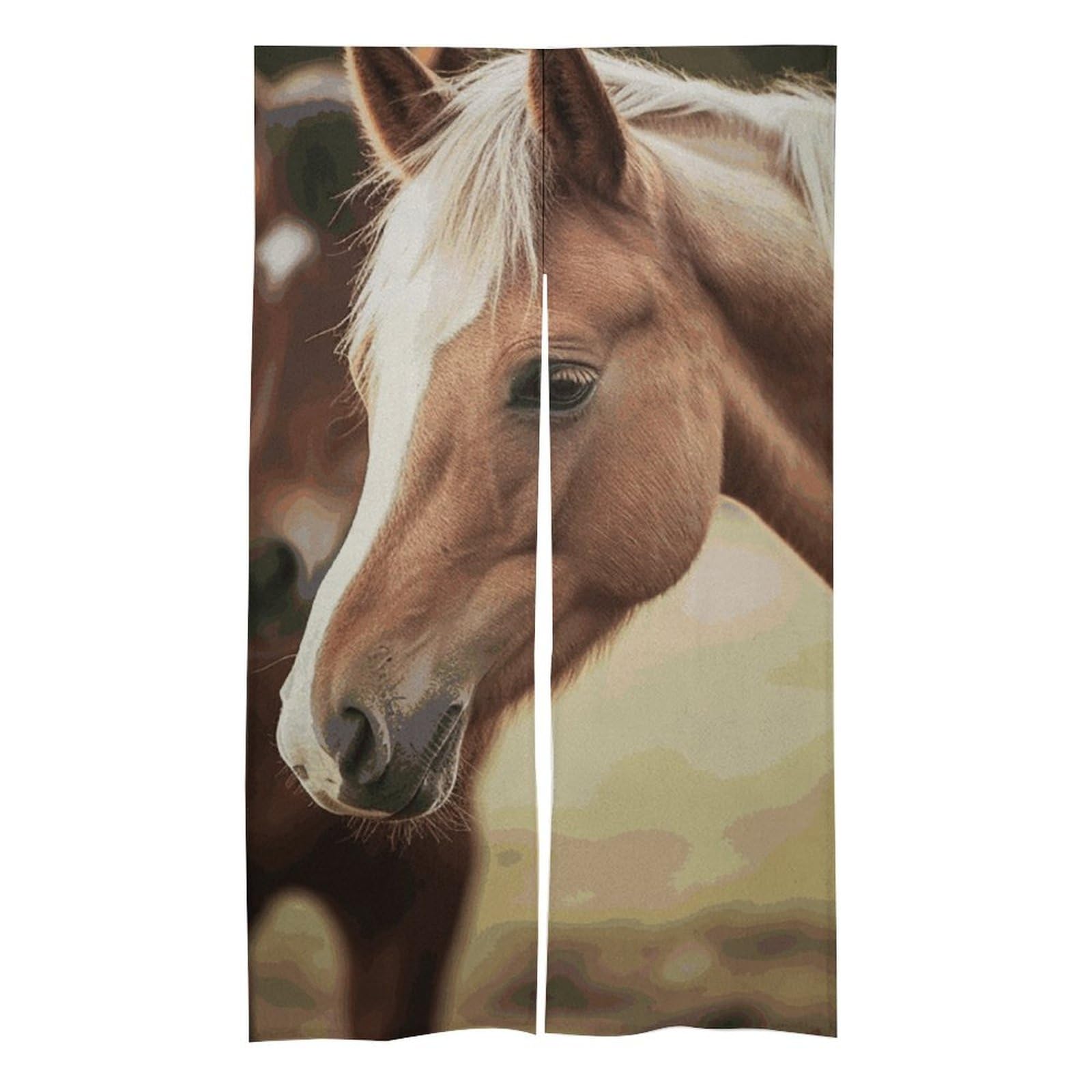 Rideau de porte chanvre cheval blanc 43x145cm isole du froid sans percer