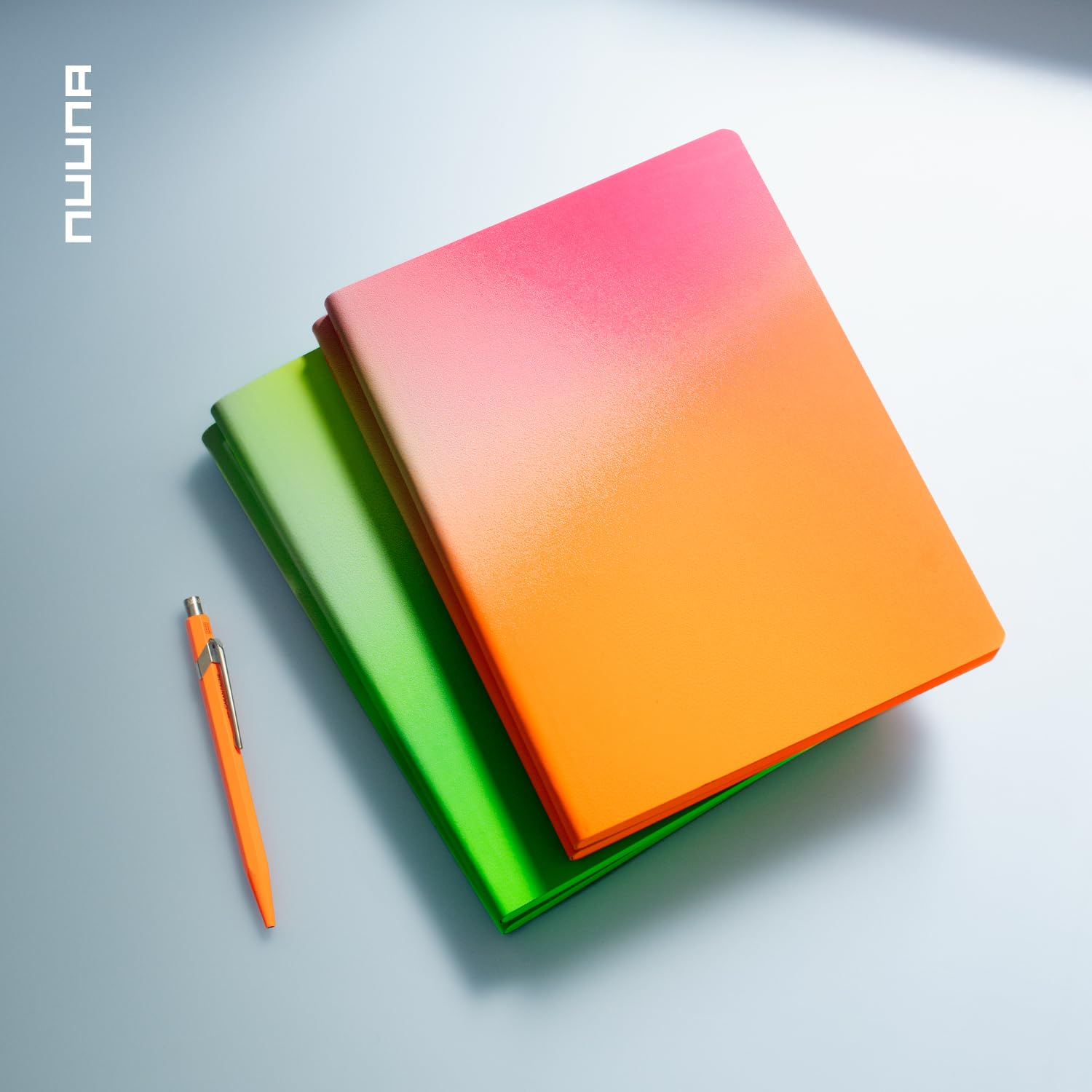Nuuna Notizbuch A5+ Colour Clash L Light - Burn, Leder rosa
