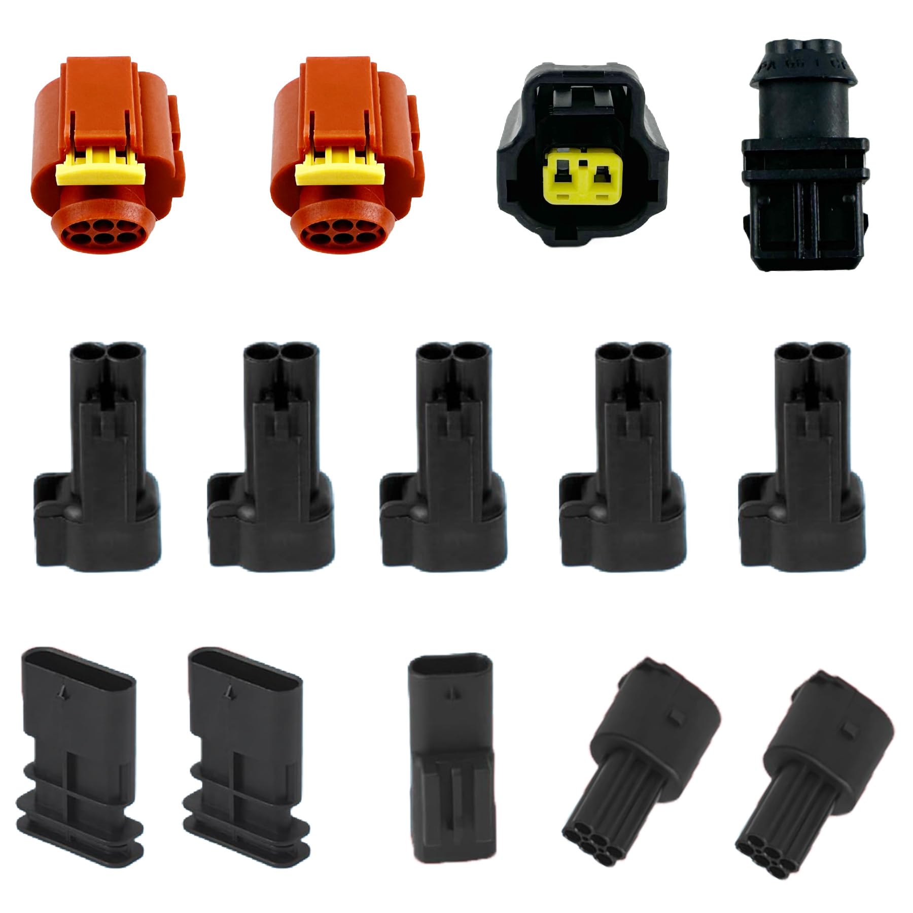 Electrical Tuner Harness Plug Kit Fit for Ford F250 F350 F450 F550 Super Duty, Fit for Ford F-150 3.0L Engine 2018 2019 2020, 15PCS Connector Sockets Terminals Repair Set Replacement