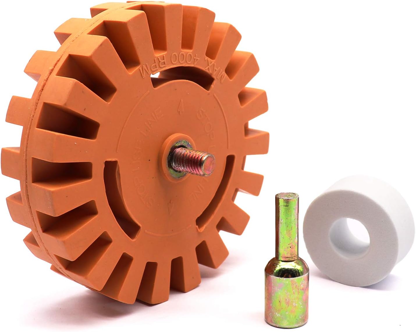 Car Decal Sticker Remover Wheel with 4 inch Drill Adapter, Rubber Removal Eraser