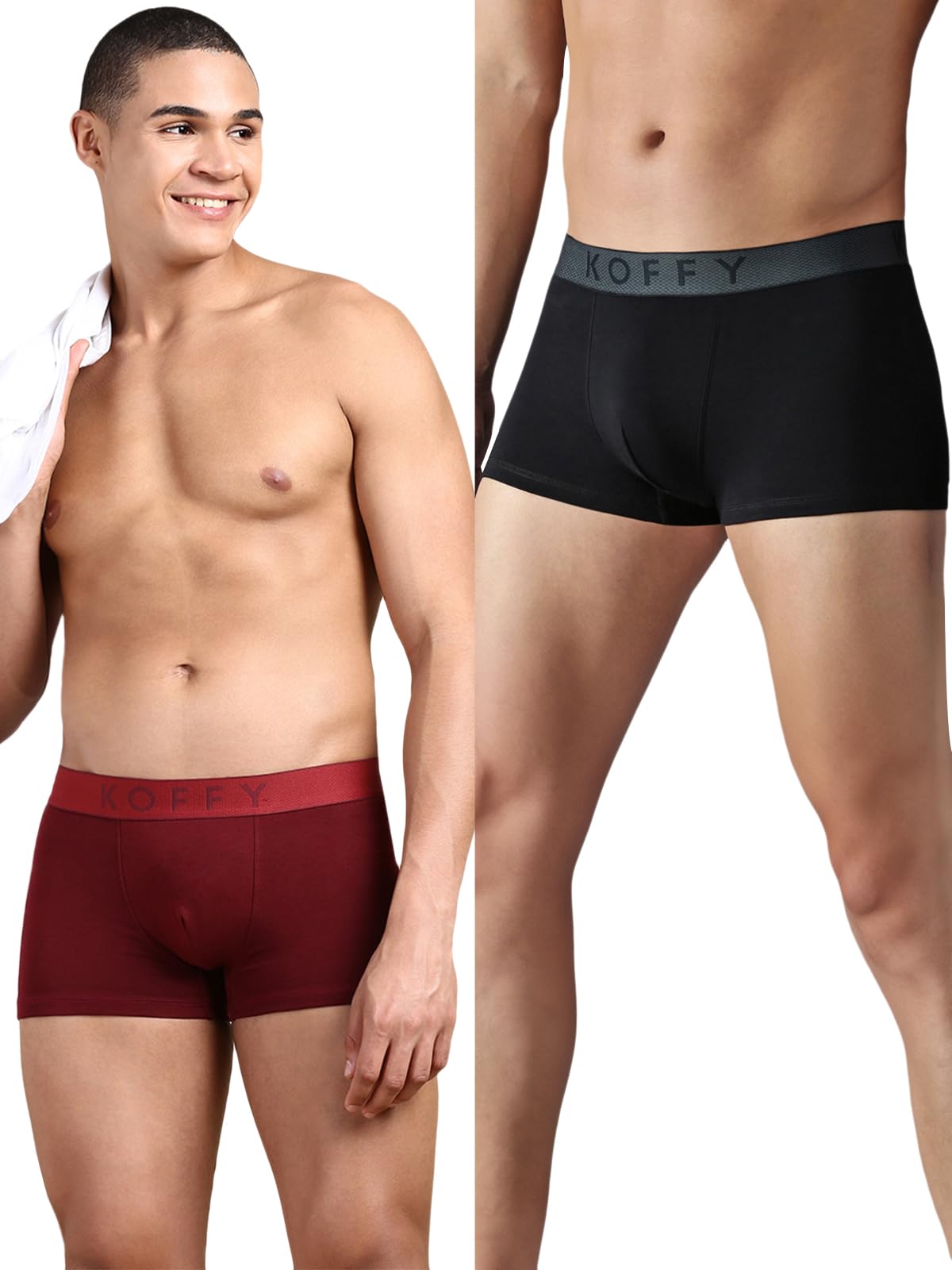 koffy Men's Cotton Lycra Mini Trunks with 4-Way Stretch | Wrinkle-Resistant | Ultra-Soft Elastic I 2X Absorbent-picture-8