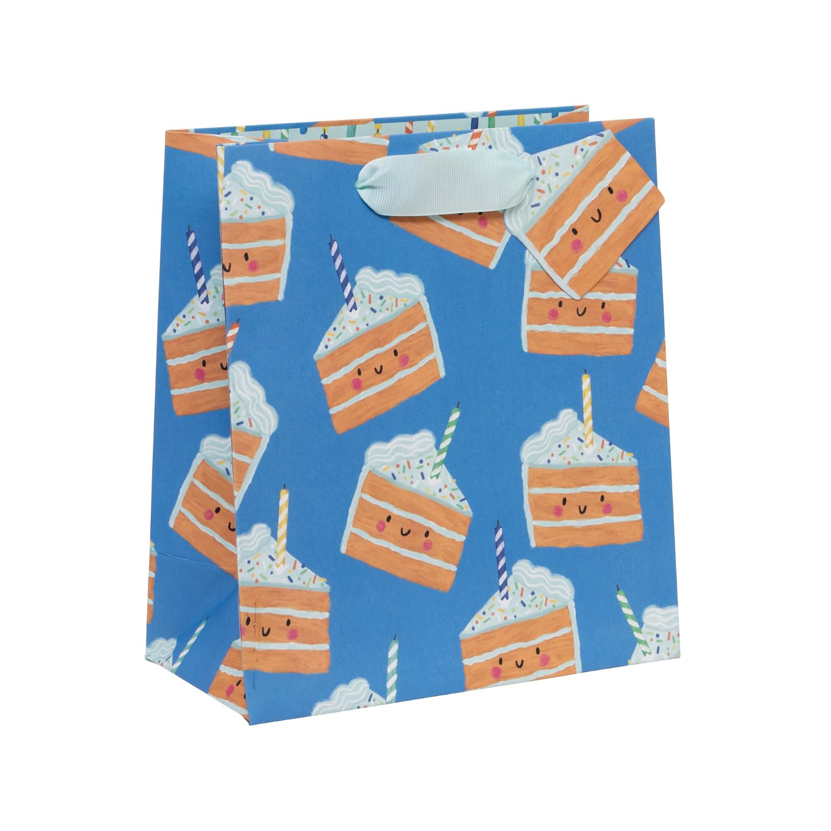Glick Medium Gift Bag, Cakey Blue, 225 x 200 x 100 mm, Luxury Recyclable Bag for Birthdays & Celebrations