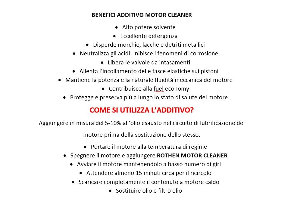 Rothen Motor Cleaner, Additivo Concentrato per Pulizia Circuito di Lubrificazione, Bomboletta da 400 ML (1)