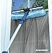 Unger Professional Connect and Clean 2-in-1 Squeegee and Scrubber, 14” Window Cleaning Tool, Essential Glass Cleaner for Commercial and Residential Use, Reusable Microfiber Sleeve, Streak-Free Results