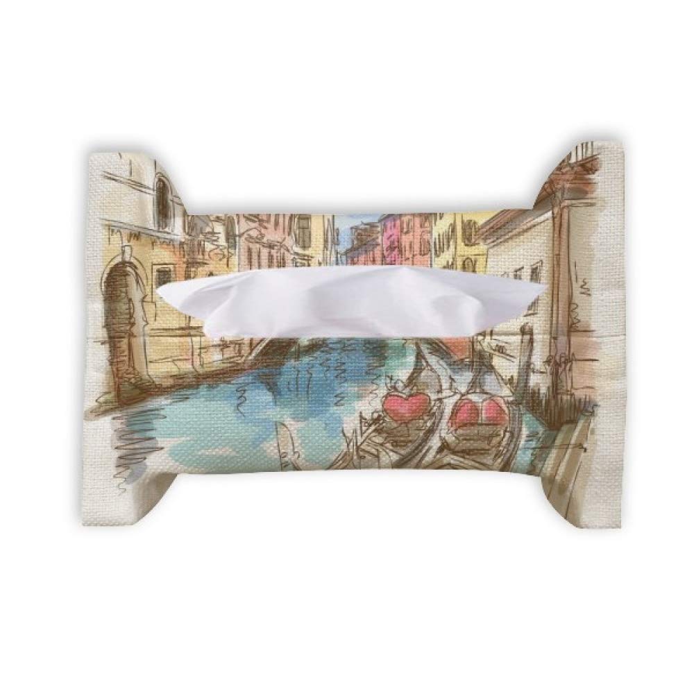Serviette en papier visage Venise Italie pour décoration de table douce et jetable