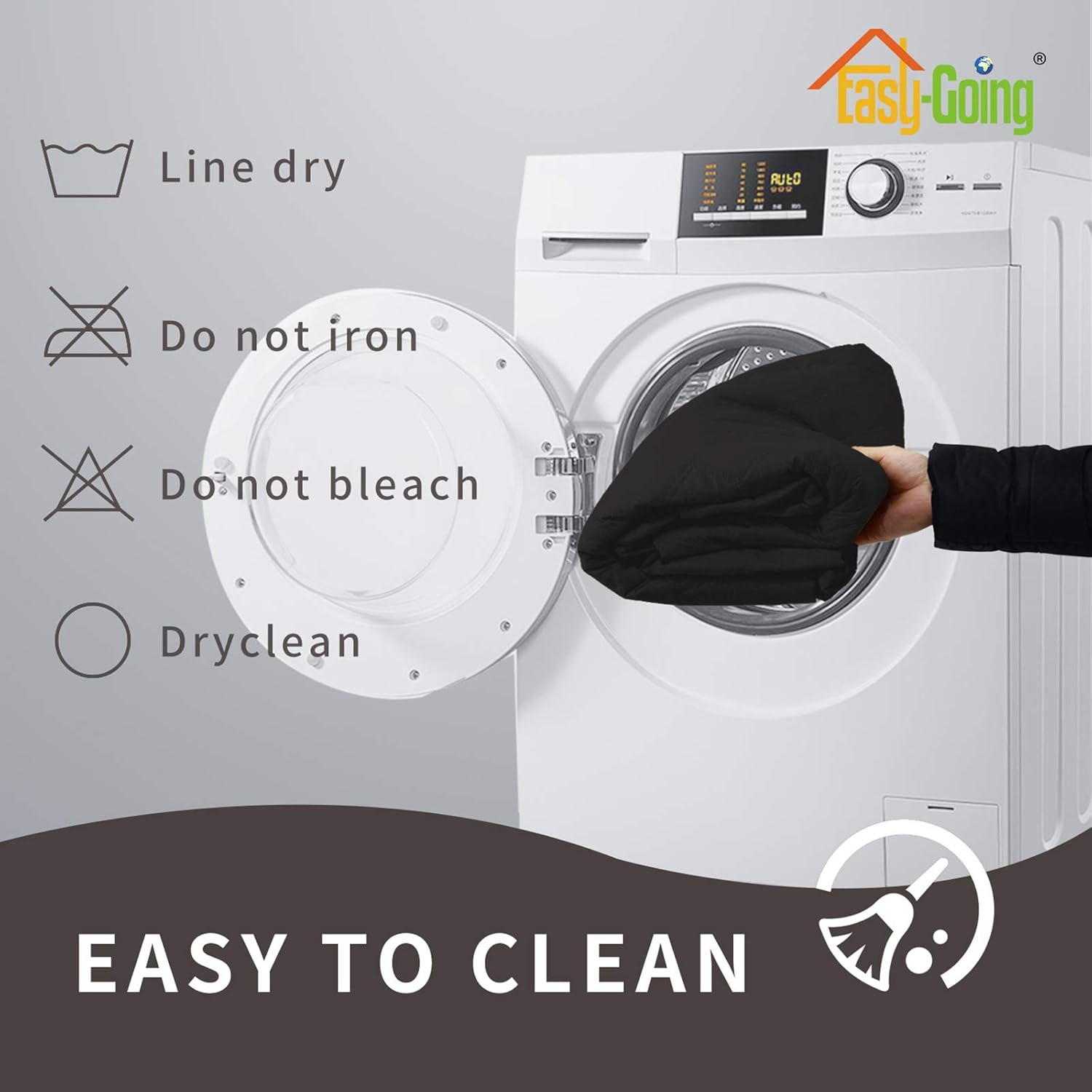 Easy-Going Sofa Slipcover Waterproof Couch Cover for 3 Cushion Couch Sofa Cover Furniture Protector Cover Pets Covers Washable Non-Slip Fabric Pets Kids Children Dog Cat (Sofa, Black)