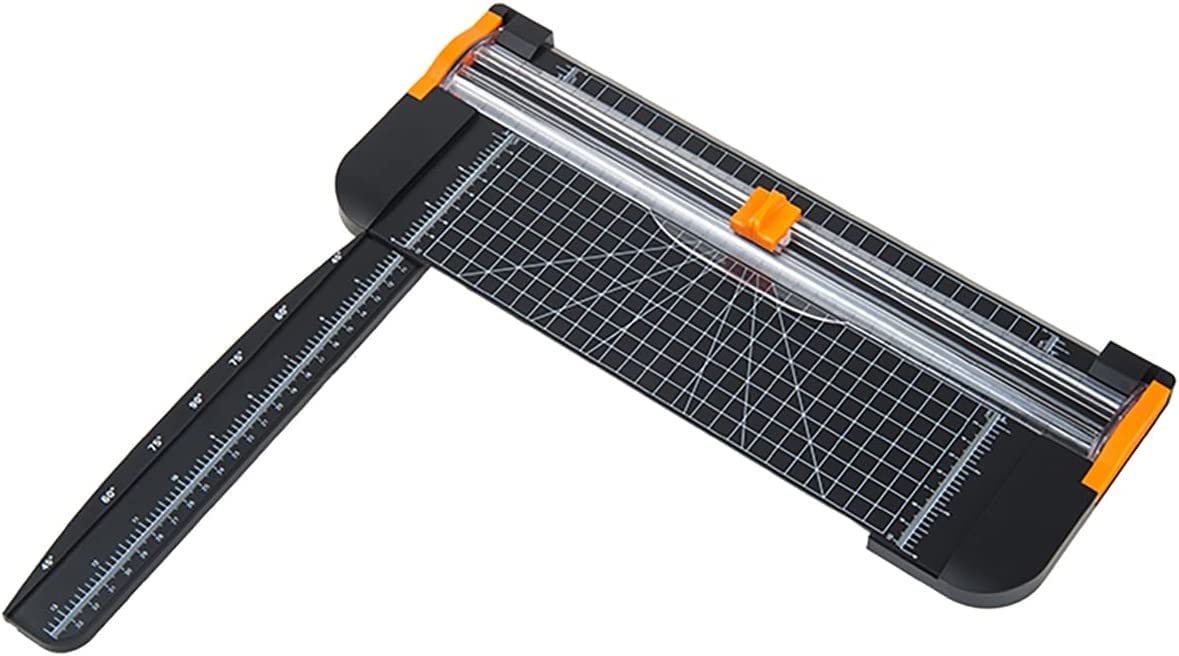 Papierschneider, Papierschneidemaschine, Guillotine-Trimmer, A4-Papierschneider mit Sicherheitsschutz und seitlichem Lineal, Schnittlänge für Foto-Geschenkkarten, Kraftpapier-Etiketten