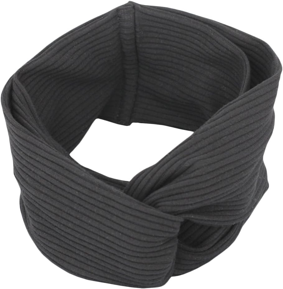 BaiX Women's Stretch Twisted Sports Headband Fashion Wide Head Wrap Hair Band