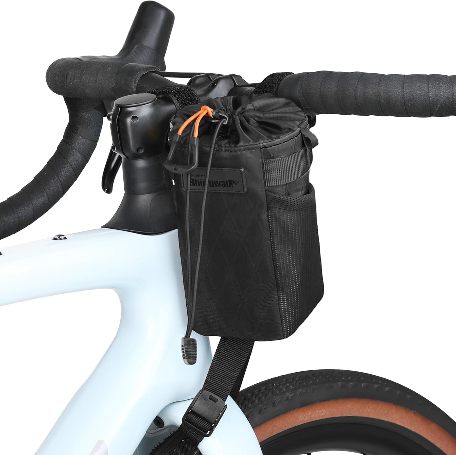 Fahrrad Flaschenhalter Tasche, Wasserdicht & Isoliert, Schnellverschluss, 3-Punkt-Befestigung, Drainagesystem, Seitentaschen – Ideal für MTB, Gravel und Rennrad (Schwarz)