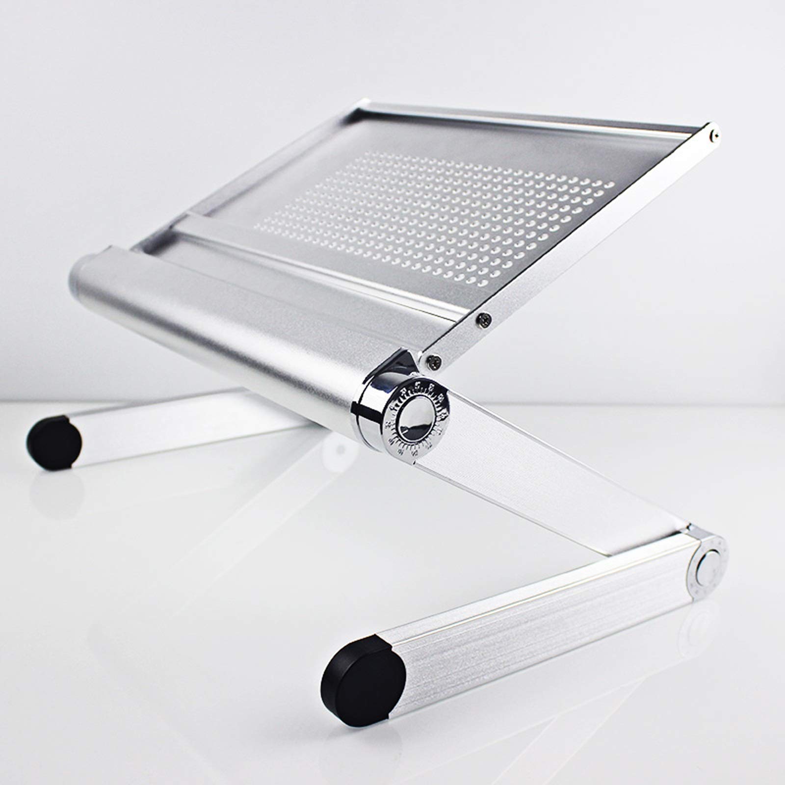 Supporto multifunzione per proiettore, supporto da scrivania per laptop - Supporto regolabile per laptop, supporto di raffreddamento - Supporto per proiettore in alluminio per scrivania, argento per