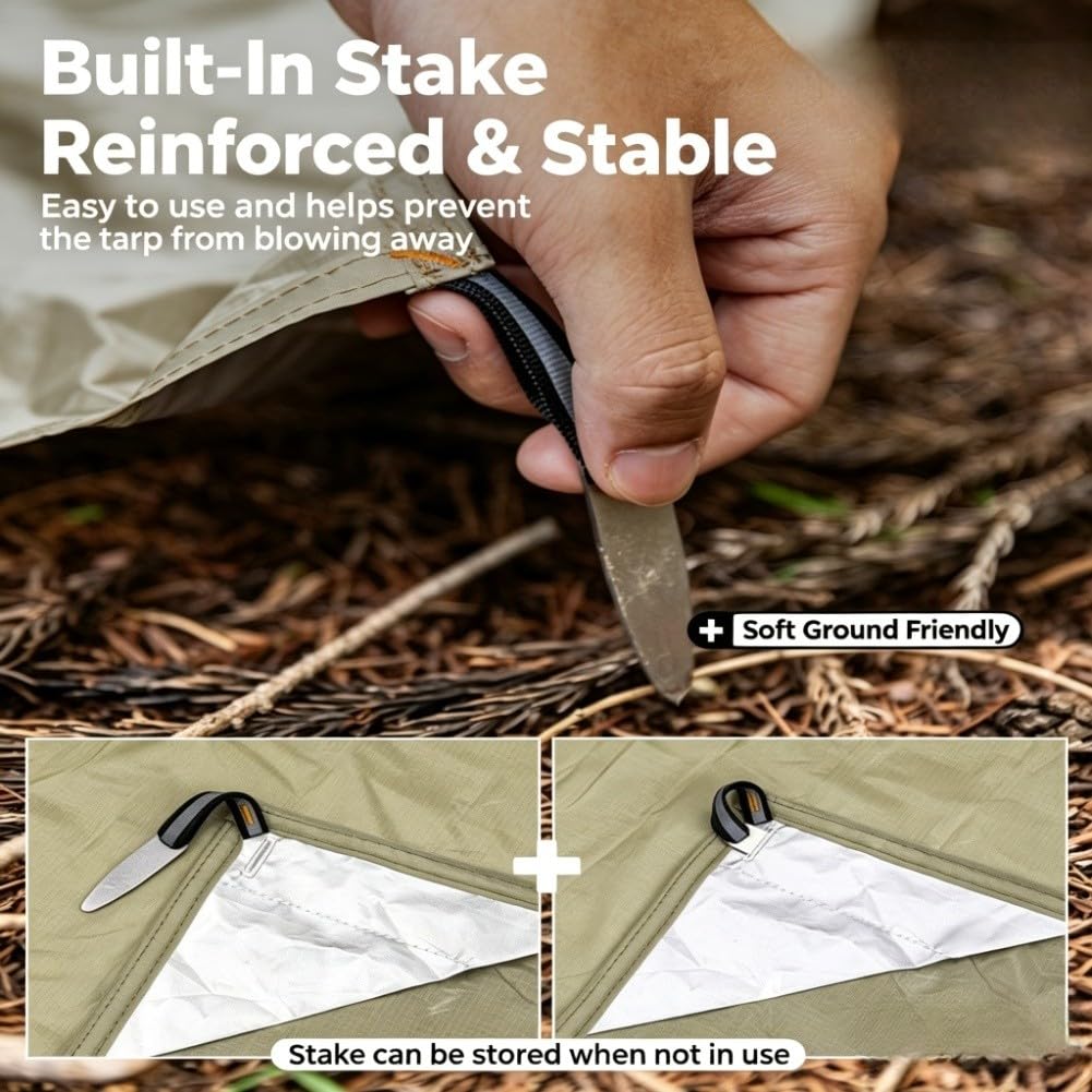 Honseadek Manta de picnic impermeable ultraligera para acampar