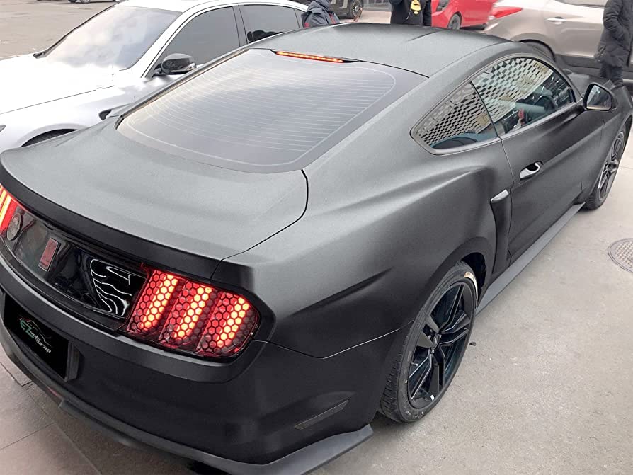 Image of WALLMATE? Matte Wrap Vinyl Peel and Stick Car & Bike Wrap Sheet Vinyl Car Wrap Sheet Roll Film Sticker Decal Sticker (12x48 /Inch, Charcoal Black)