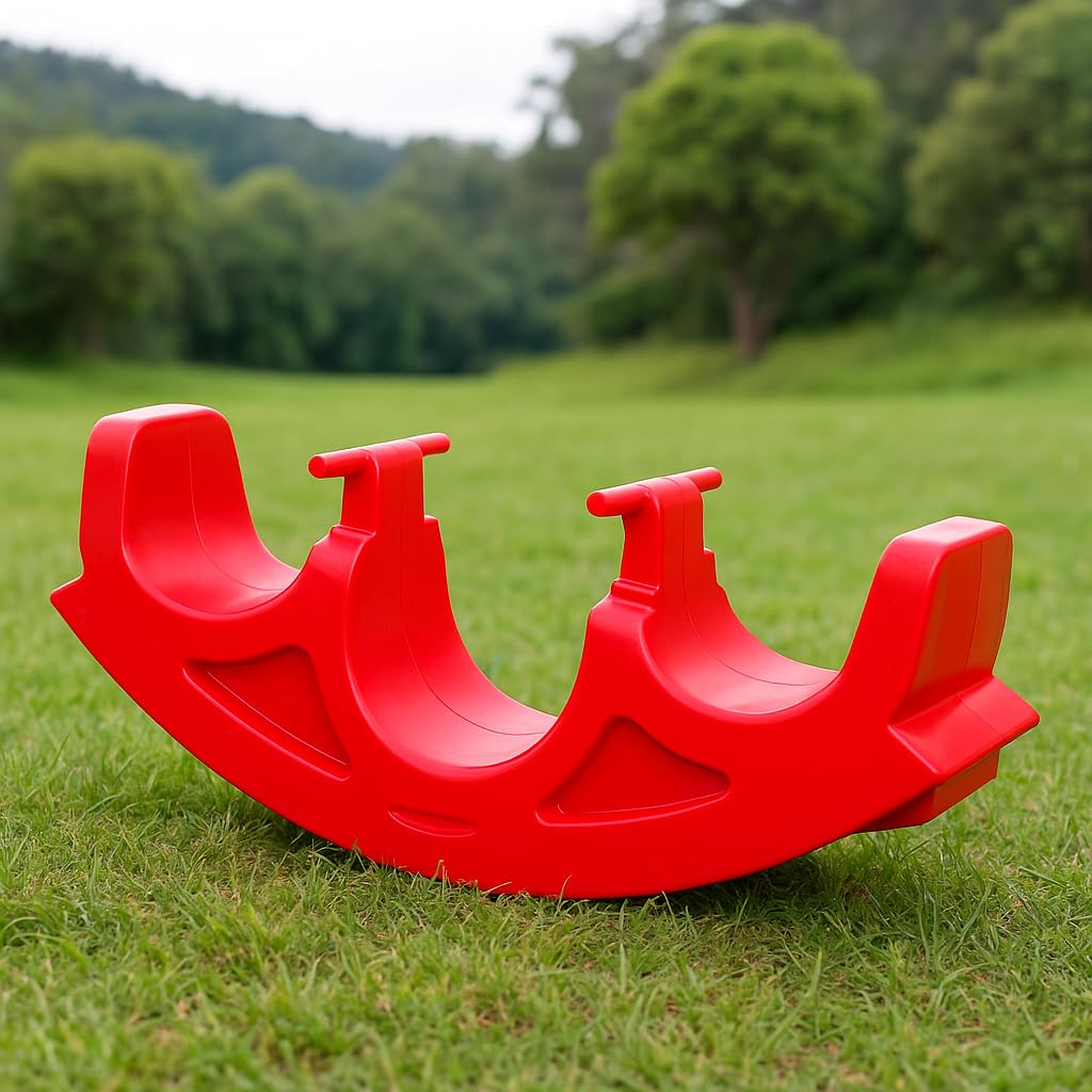eHomeKart Playgro 3 in 1 See Saw Tunnel Rocker for Kids - 2 in 1 Tunnel and Rocker for Indoors and Outdoors - Perfect Toy for Boys and Girls of Age 1-8 Years - DIMESNSIONS: 106 x 26 x 42 cm,Red-image-9