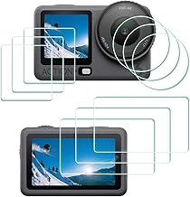 [9 Piece Screen Protector for DJI OSMO Action 6 + Lens, Screen Protector 9H Hardness LCD Tempered Glass Scratch-Resistant