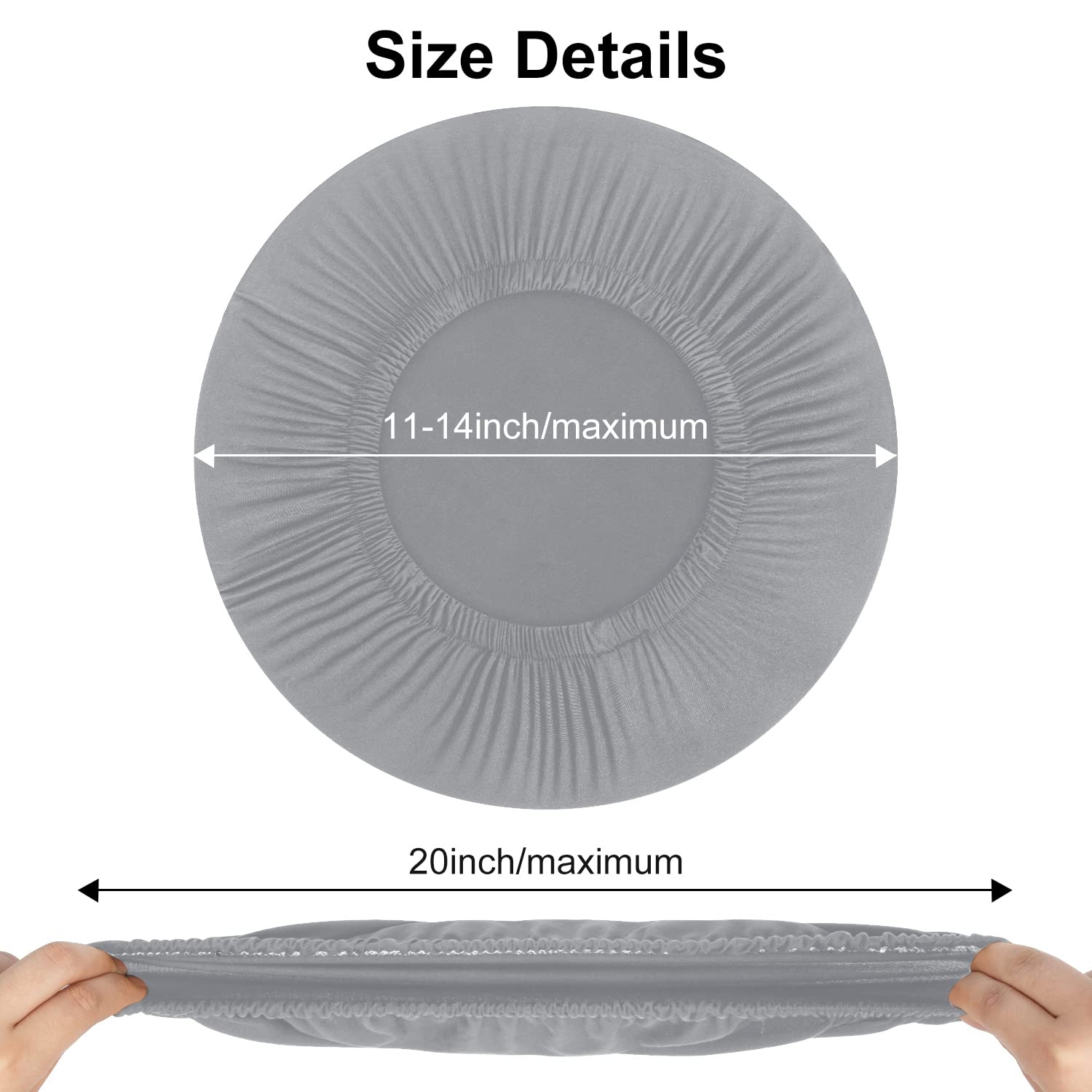 Bar Stool Covers Round, 2 Pcs Stool Slipcovers High Elastic, Circle