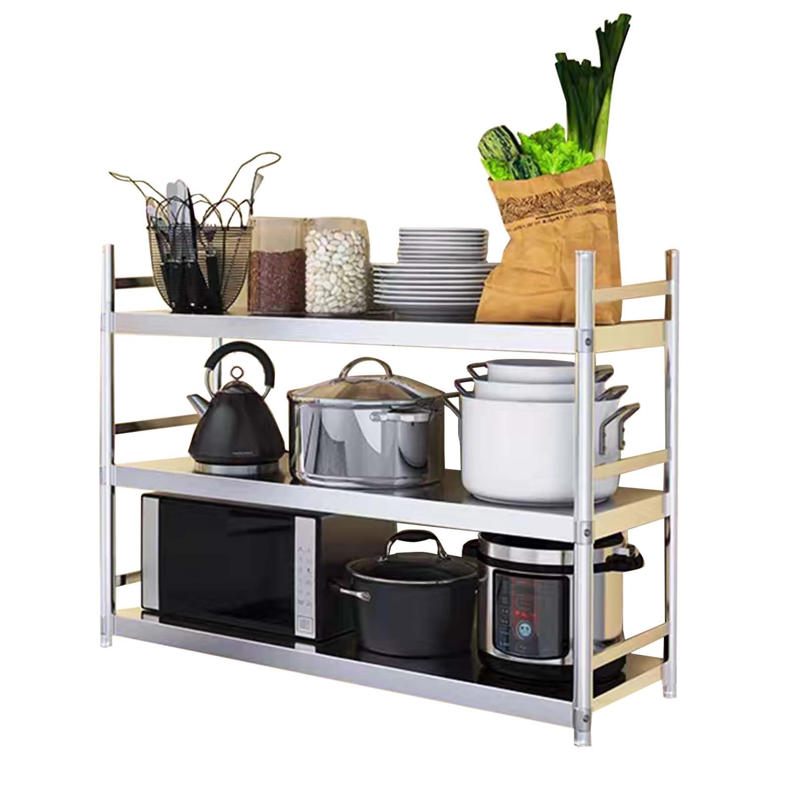 Étagère de rangement murale durable en acier inoxydable pour maison et bureau