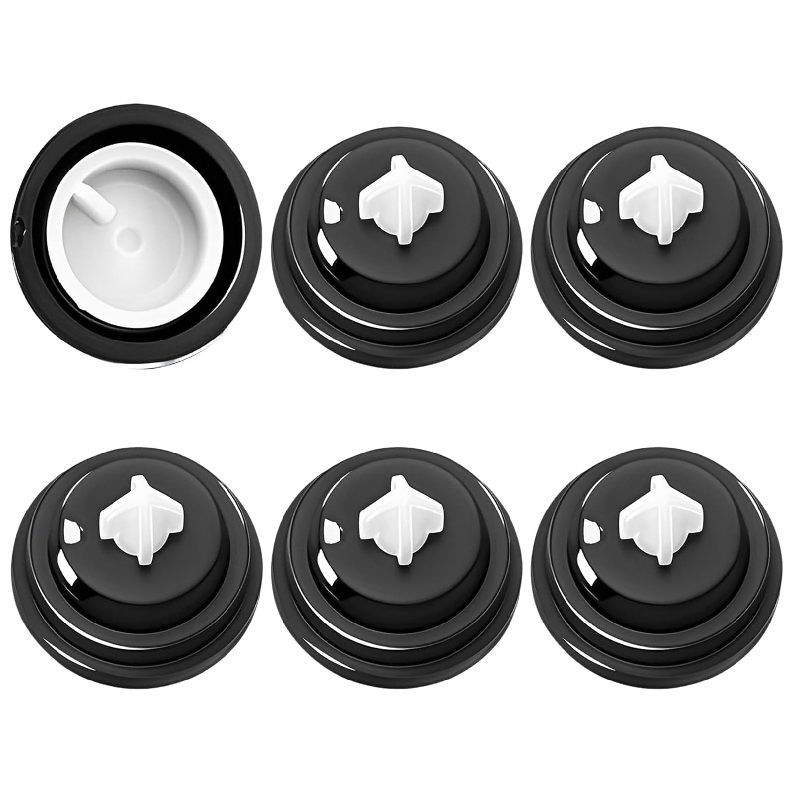 6 Pcs Rubber Diaphragm Washers-Replacement Seals for Toilet Cistern Float Valves Replacement Diaphragm Gasket Water Tank Valve Seal Fits Standard Inlet Valves Including Models 95/95L/99T/99B/99(Black)