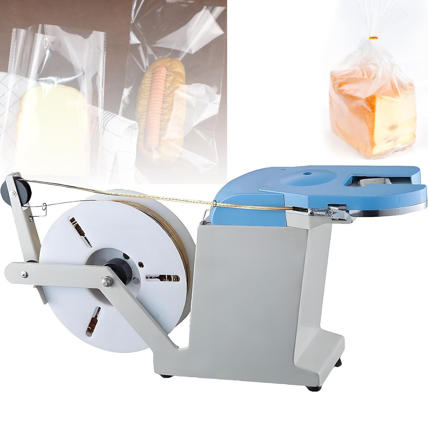 ZMJGLL Electric Wire Twist Tie Machine for Food & Gift Bundling,Induction Operation, 0.1-1.2mm Diameter, High Efficiency Bag Closure Tool for Bakery