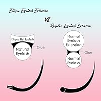 Vista 5 de Extensiones de pestañas elípticas VAVALASH de 0.15mm con curva C de 9mm para extensión de pestañas planas, pestañas ligeras, pestañas mate, pestañas