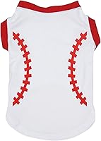 Vista 3 de Petitebella Camisa para perro cachorro con estampado de béisbol (Rojo, XXXL)