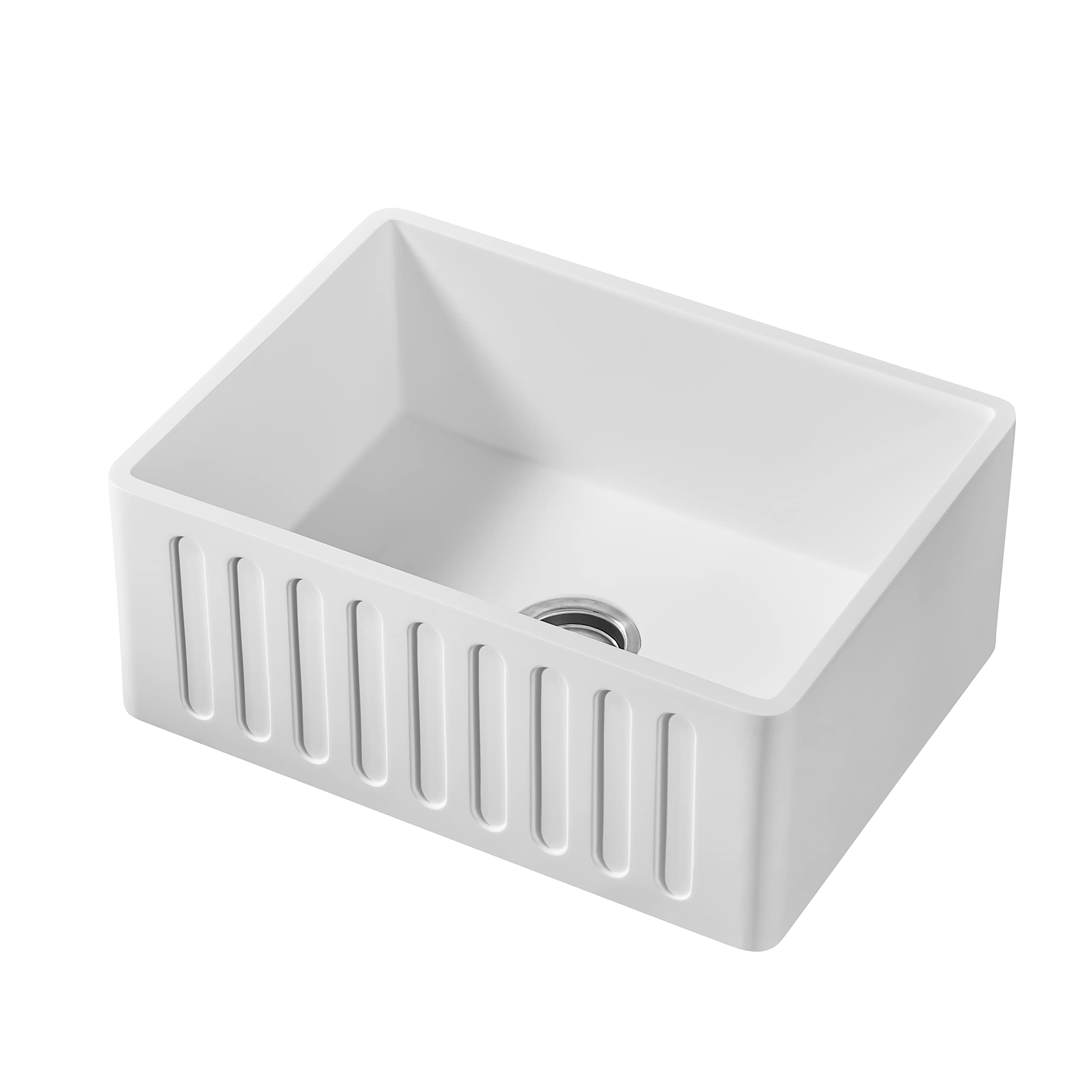Évier de cuisine surface solide 61 cm Westbrass BK124W pour un nettoyage sans effort