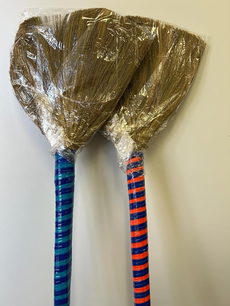 Gentle Cleaning Traditional Vietnamese Straw Brooms - 2 Packs