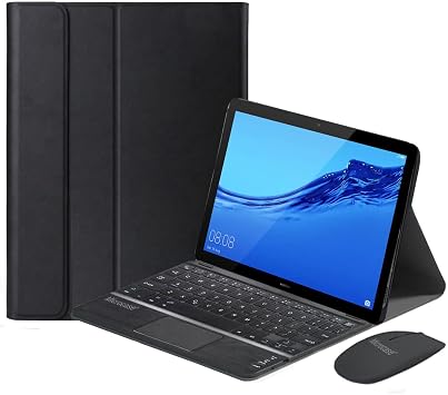 Microcase Lenovo Tab P12 TB370FU 12.7 ile uyumlu Bluetooth Touchpad Klavye + Bluetooth Mouse + Standl  K l f - BKK7