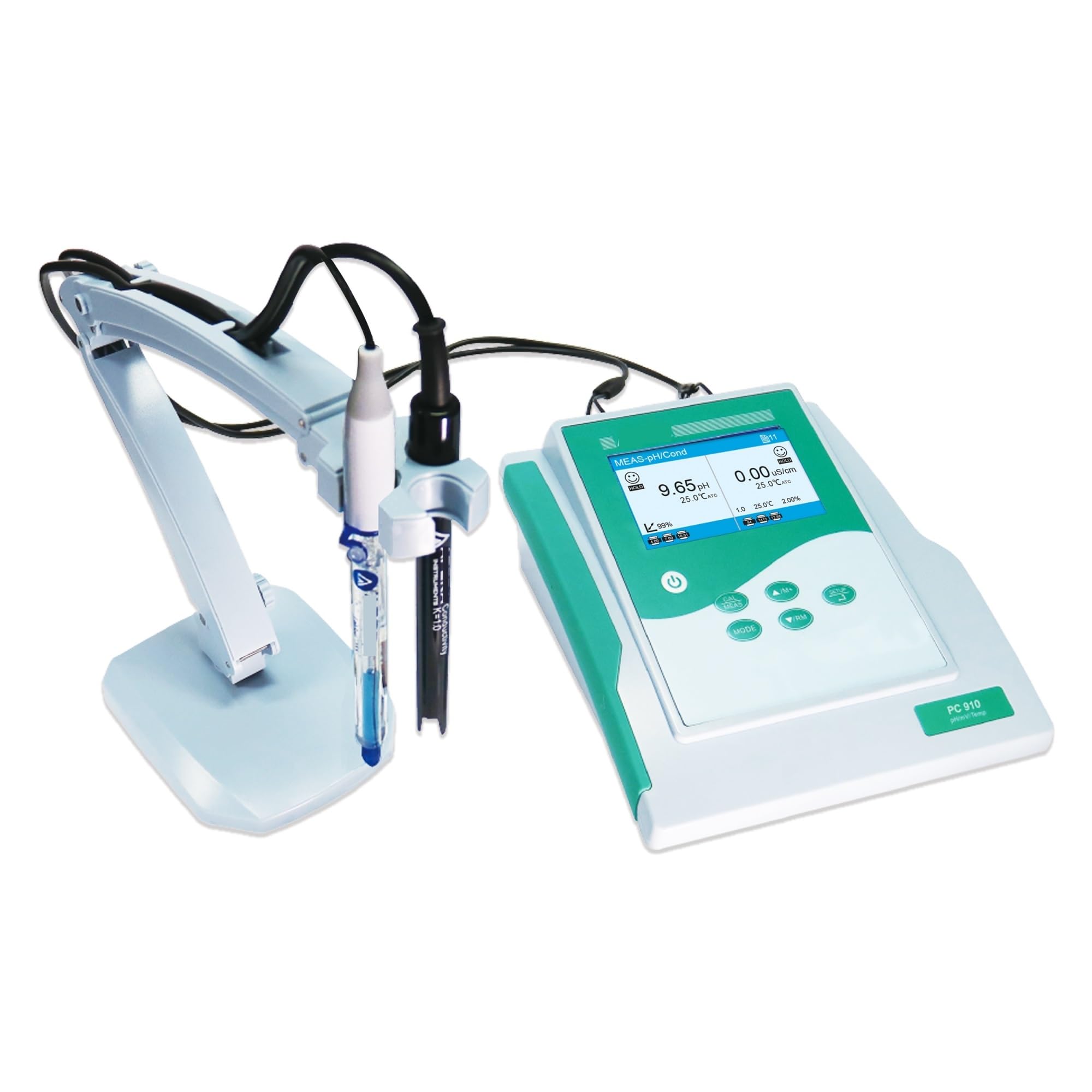 pH metry PC910 Benchtop PH Meter Miernik przewodności Podwójny parametr Mierzy PH, przewodność, TDS i zasolenie