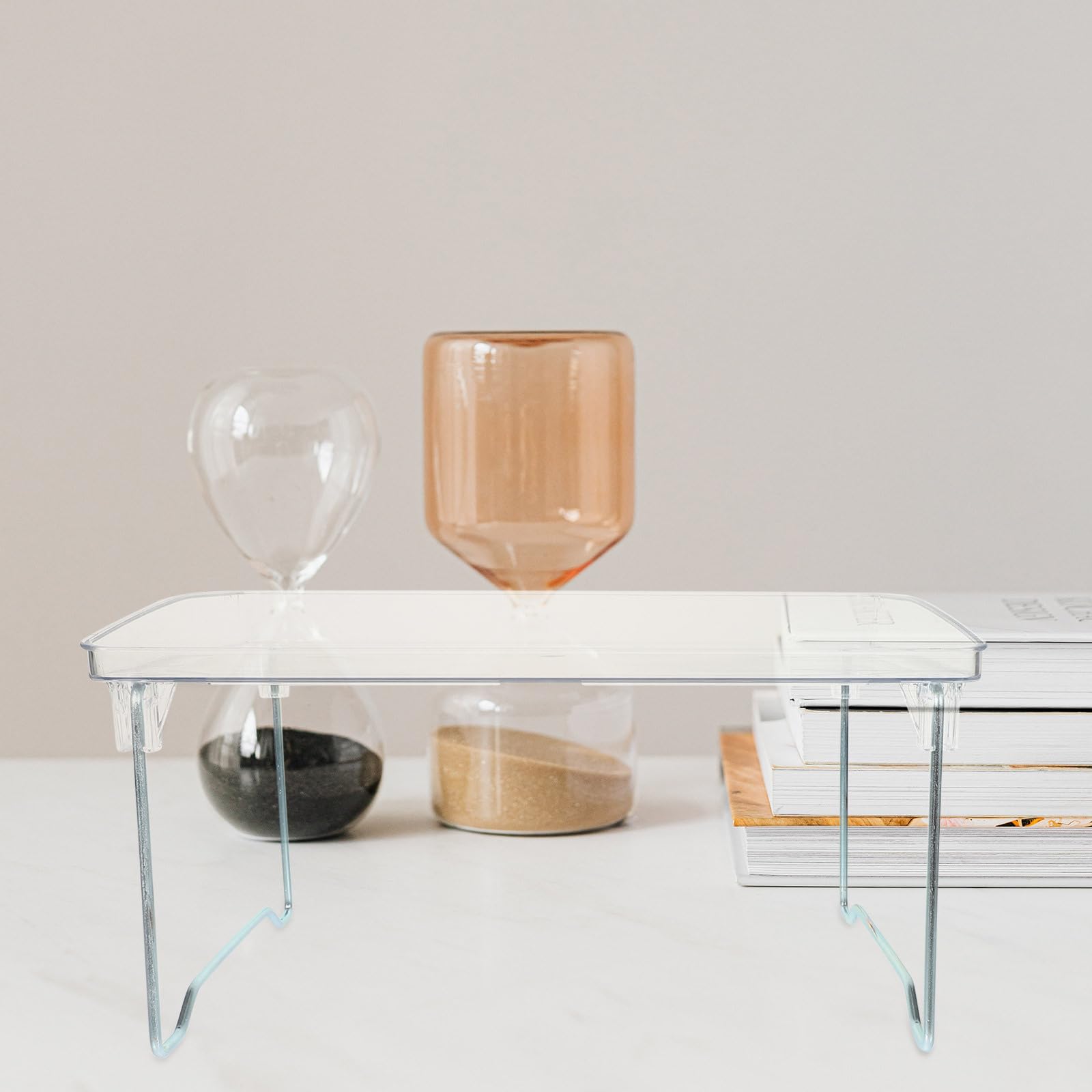 Supporto per tazza da scrivania trasparente da scrivania pieghevole in acrilico vassoio da letto da appoggio supporto trasparente per computer portatile da letto tavolo da scrivania per leggere