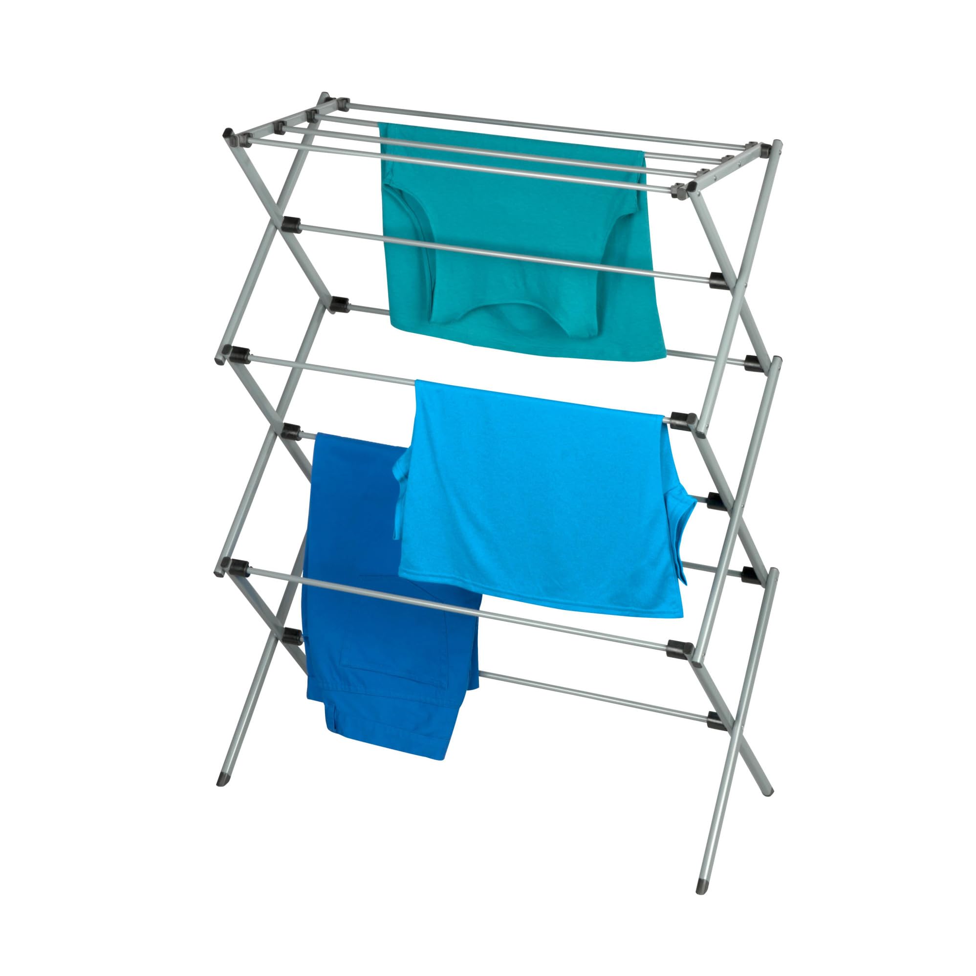 Honey Can Do Tendedero Montable, Acero Inoxidable, Blanco y Gris, 8.255x15.24x72.08 cm